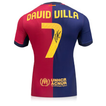 David Villa Signed Barcelona 2024-25 Football Shirt