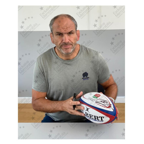 Martin Johnson Signed England Rugby Ball 1