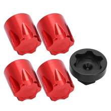RC Car Wheel Nut Set, Aluminium Alloy Dustproof Center Cap Compatible With Traxxas TRX4 Axial SCX10 High Strength M4 Insert CNC Machined Lightweight H