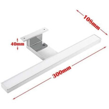 Bathroom Led Mirror Wall Lamp, Minimalist Led Vanity Lighting With Integrated Led 2835Smd For Wide Application Vanity Light, Warm White 30Cm, Ip44