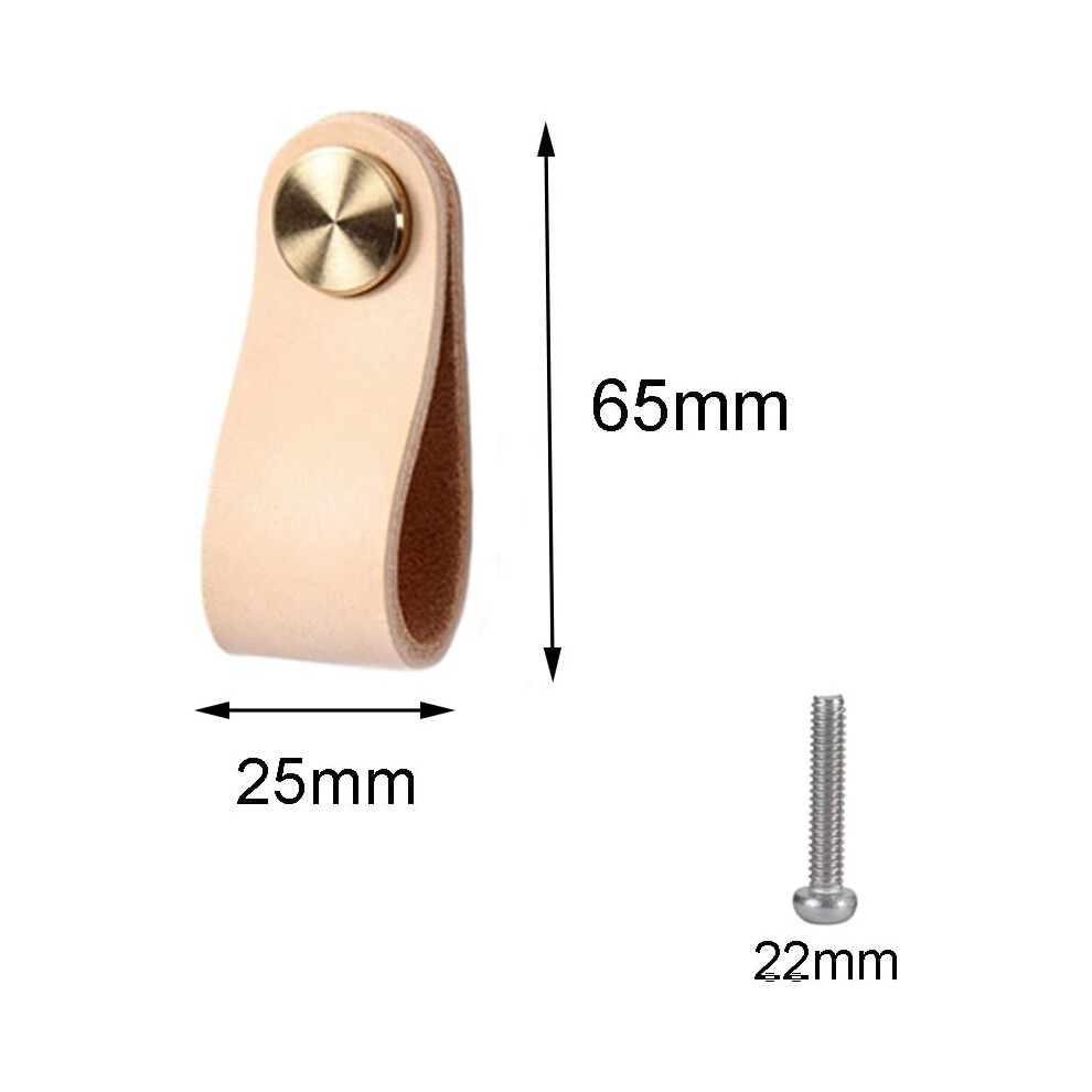 Upgrade Your Home Decor, Zinc Alloy + Genuine Leather Pull Handles For Cabinets, Drawers, And Furniture (8 Sets) 9340959555499