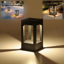 Luminária de poste externa de luxo em estilo moderno de fazenda, com acabamento em bronze rústico, perfeita para decoração de áreas externas,