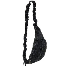 2023 NEUE Plissee Tasche Gerafftes Design Umhängetasche-Schwarz
