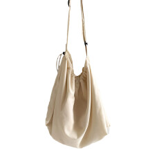 Fashion Crossbody Bag Drawstring Bag Lady Purse Casual-Beige