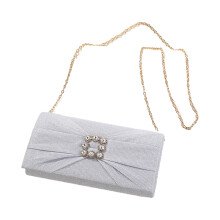 Damen Glitzer Handtasche Hochzeit Party Abendtasche Luxus-Weiß