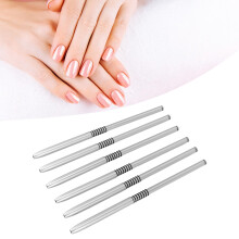 6 Stück Nagelstiftpinsel-Set, Ultra-Dünner Nagelkunst-Striper mit Punkten in Silber