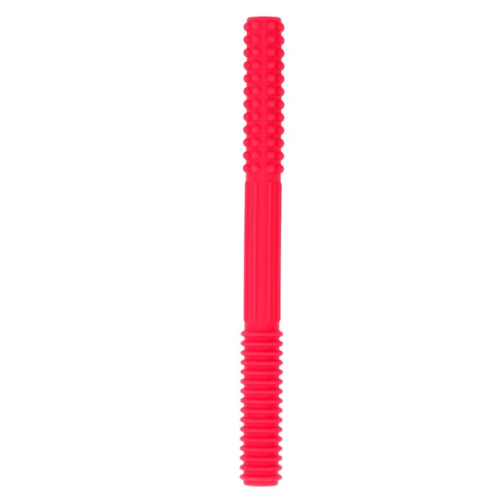 Silicone Baby Teething Tube Hollow Design For Toddlers Infant Chew Toy Red