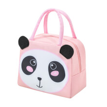 Tragbare Cartoon-Lunch-Tasche, stilvoll und-3D hellrosa Panda