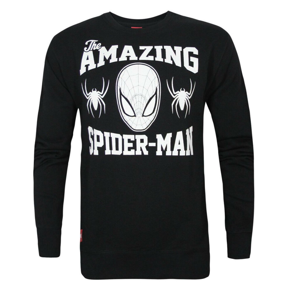 Marvel (Large) Sweatshirt (Mens Black)