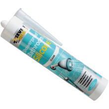 EVERBUILD SHOWERPROOF BATHROOM SILICONE, WHITE, 280ml (ANTI FUNGAL)
