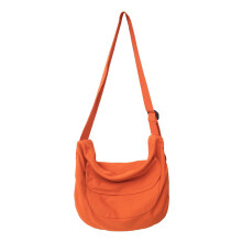 Large Capacity Shoulder Bag for Unisex Canvas-Crossbody-orange
