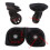 Heavy Duty Luggage Wheel Replacement Trolley Casters-Black 2