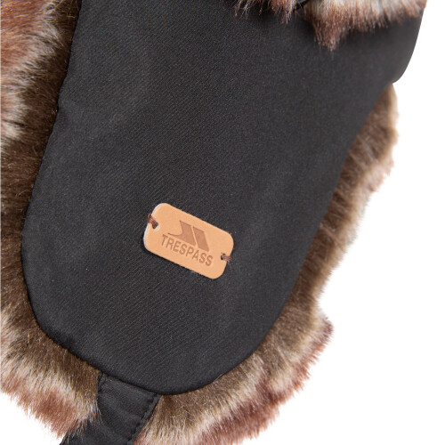 Trespass (EACH, Black) Trespass Faux Fur Winter Hat Dapper 1