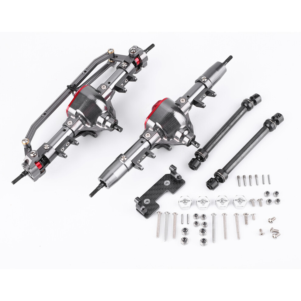 Front & Rear Portal Axle Set Aluminum Alloy Cnc Machined Compatible With Axial Scx10 Anodized High Quality Metal Materials Upgrades Part Extreme 9138057094435