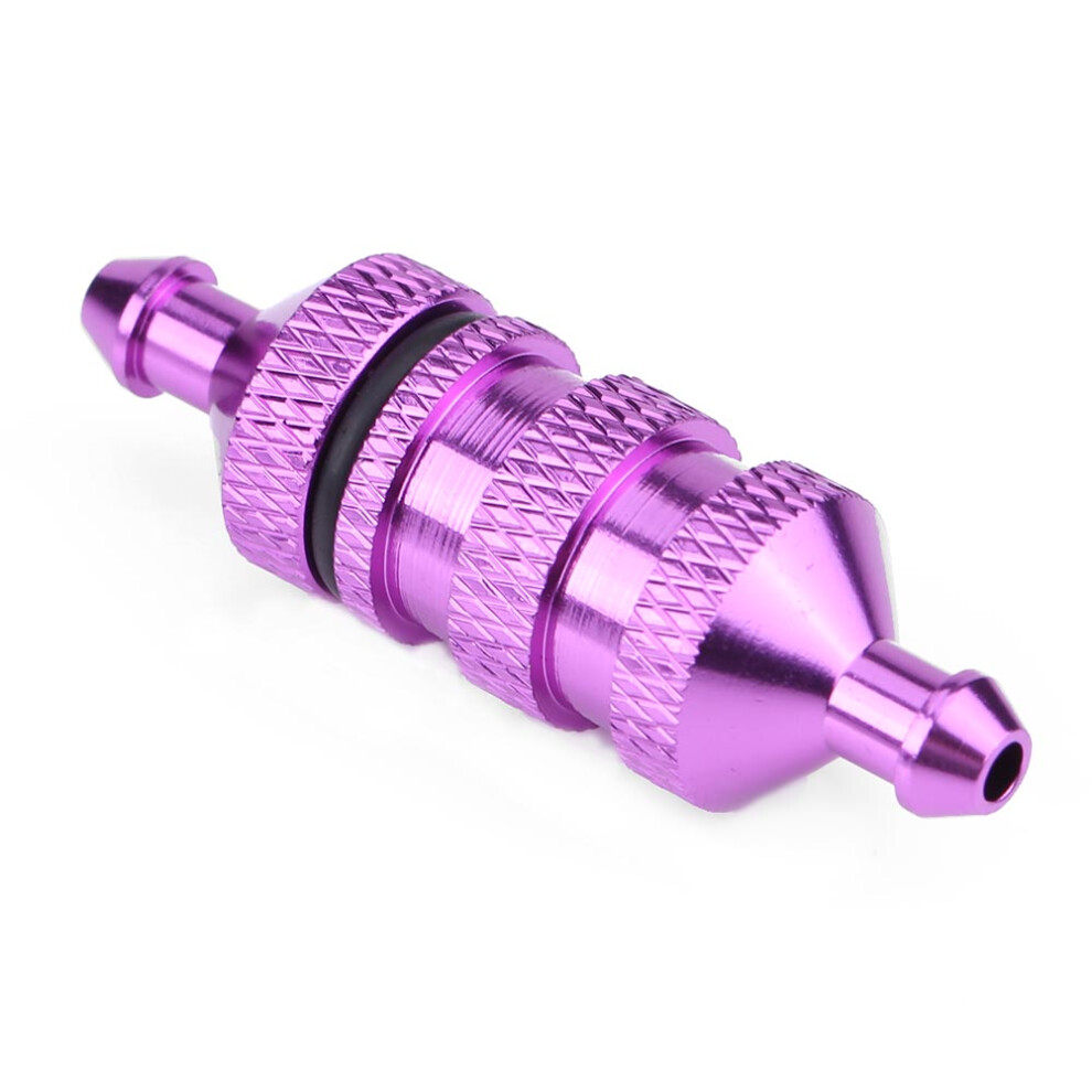 Rc Fuel Filter For 1/8 1/10 Scale Rc Model Car, Alloy Aluminum Fuel Filter Oil Nitro Fuel Filter For Engine Protection, High Quality Material Firm And 9301476383071