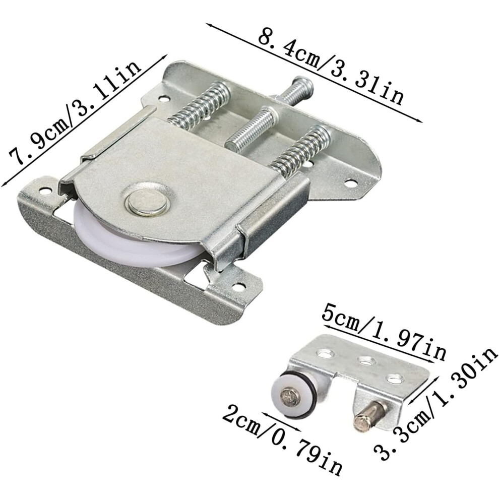 Smooth-Rolling Sliding Door Roller Kit For Various Doors, High Hardness Ferroalloy Ensures Durability And Quiet Operation For Closet Windows Wardrobe 9169997201348