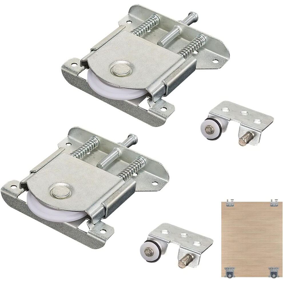 Stainless Steel Single Wheel Sliding Cabinet Door Hardware, Furniture Roller Wheel For Closets Windows Wardrobes (2 Pieces) 9340258655234