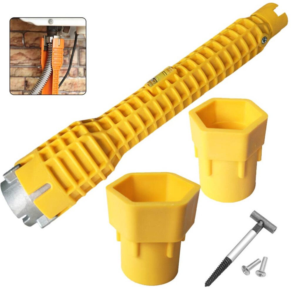 Plumbing Tool For Under Bathrooms, Toilets, Kitchens Sinks Repair, Extra-Long Design Allows Tightening Hard-To-Reach Mounting Nuts On Faucets, 9340959557080