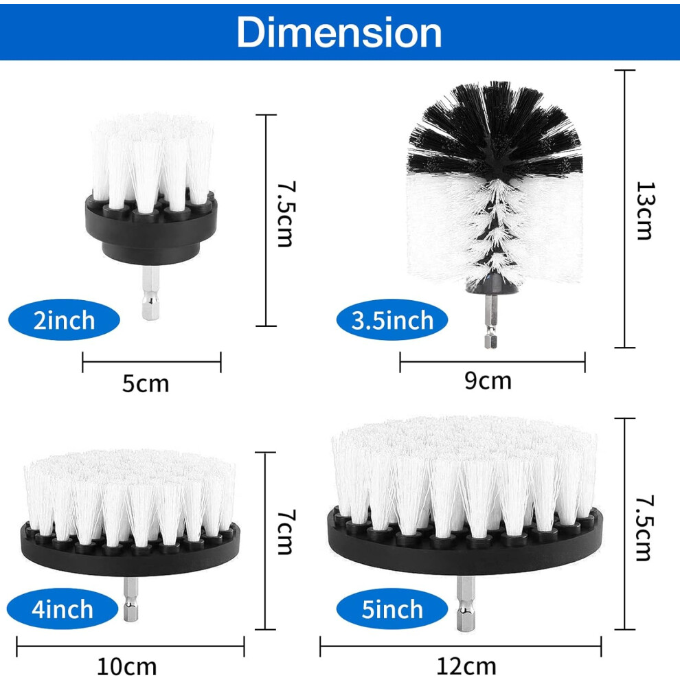 Flexible Cleaning Solutions, Soft Bristle Nylon Power Scrubber For Diverse Household Tasks, Quick Change Cordless Drill Attachment Set 9169997201584