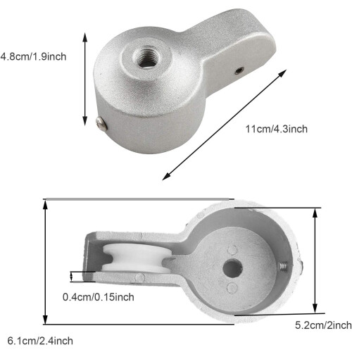 Cast Aluminum Flagpole Truck Pulley, Weatherproof Stationary Truck ...