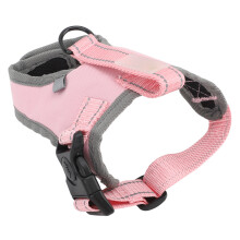 Verstellbares pinkes Nylon-Hundegeschirr mit Leine – Gepolstert, reflektierend & einfach zu kontrollieren
