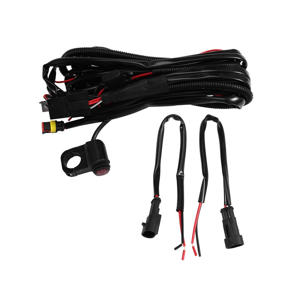 Motorcycle Fog Spot Relay Harness Wiring Kit 12V 1.6M With Fuse Aluminum Off Cable 2.2M Light 6032681590079