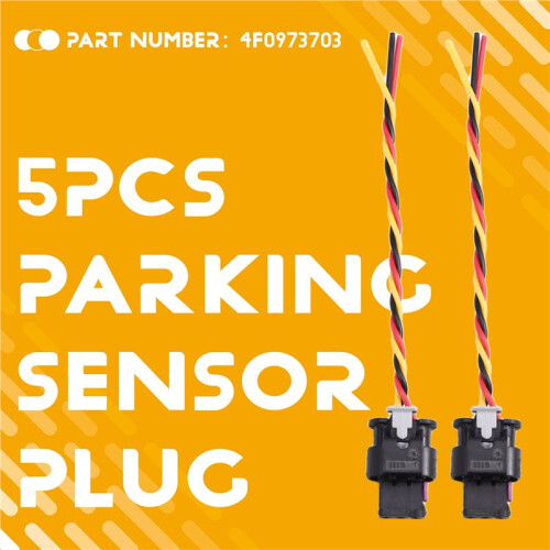 5 Pcs PDC Parking Sensor Plug Connector Wire 4F0973703 for     A1 A3 A4 A6 A7 Q5 Q7 R8 TT 1