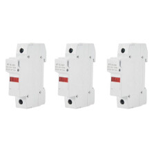 3X RT18-32X AC 380V 32A 1 Pole 10X38mm DIN Rail Mount Fuse Holder Base