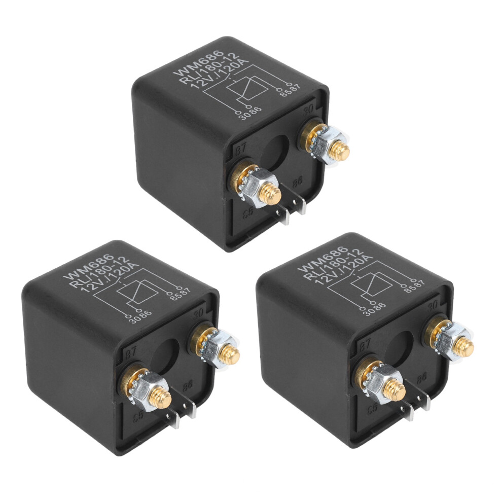 3X 12V Relay Battery Isolating Relay 12V / 120A Load For Car Trucks Car (12V / 120A) 6033112464181