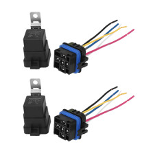 2X Waterproof Integrated Automobile Relay /12V 40A Auto Relay & Socket 5 Pin