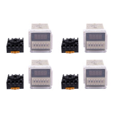 4X AC 220V 5A Programmierbares Zeitrelais für Doppelte Zeitverzögerung Werkzeug DH48S-S