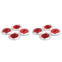 8PCS Brake Disc Wheel Rim Box Metal Hex Adapter 12MM for RC 1/10 Car HSP Fly Fish Buggy Truck 94123 94122 D4 CS,Red