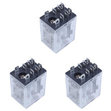 3X JQX-13F LY2  12V Coil 8-Pin DPDT Green LED Electromagnetic Relay