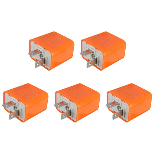 5X 2 Pin Motorcycle Speed Adjustable LED Turn Signal Indicator Flasher Relay 12V