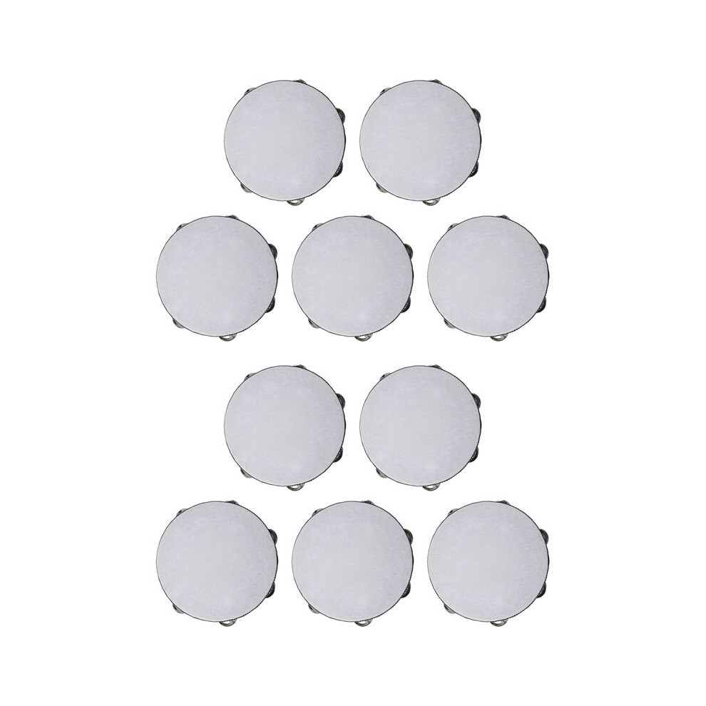 10 Pcs 8 Inch Musical Tambourine Tamborine Drum Round Percussion Gift For Ktv Party 6034036725785