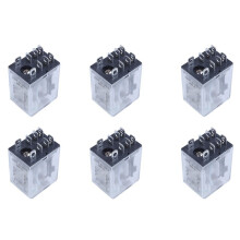 6X JQX-13F LY2  12V Coil 8-Pin DPDT Green LED Electromagnetic Relay