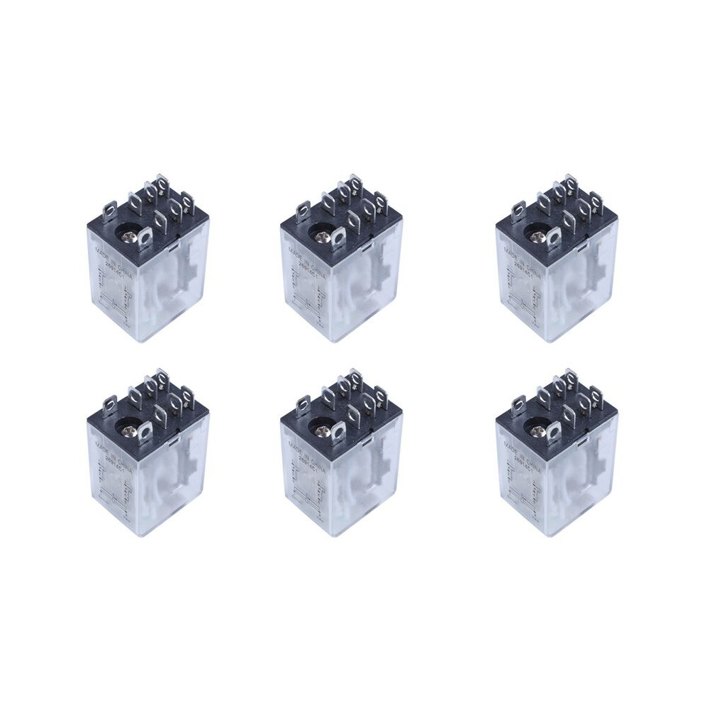 6X Jqx-13F Ly2 12V Coil 8-Pin Dpdt Led Electromagnetic Relay Green 4712339870662