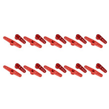 10X Avvisatore Acustico nel Alluminio 25T RC per Futaba Savox Xcore HL HSP HD Power RC Tools, Rosso