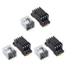 3X PrzekaźNik Elektromagnetyczny Cewki 24 V 4PDT 14-Stykowy PrzekaźNik Elektromagnetyczny HH54P