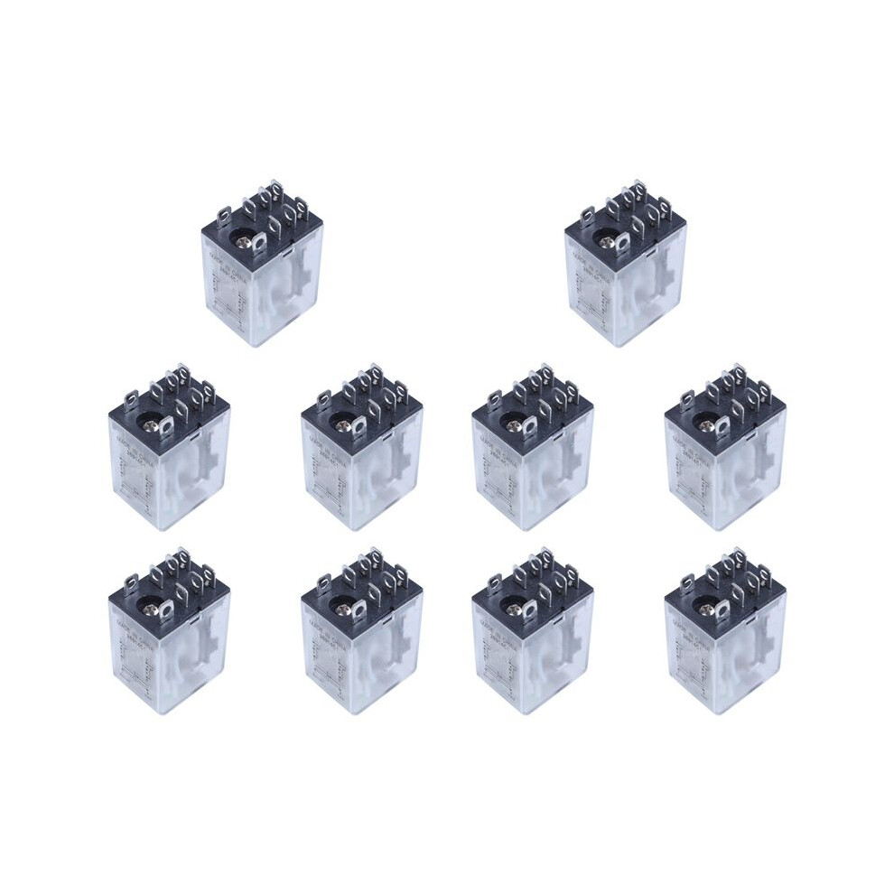 10X Jqx-13F Ly2 12V Coil 8-Pin Dpdt Led Electromagnetic Relay Green 4711627488343