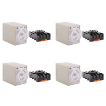 4X  12V 0-30 Seconds 30s Electric Delay Timer Timing Relay DPDT 8P W Base