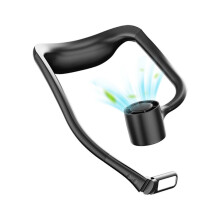 Portable Neck Fan With USB Rechargeable Hands Free Bladeless Fan Adjustable Strong Wind Brushless Silent Motor Lightweight & Convenient Foldable