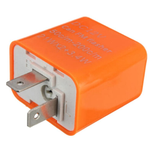 6X 2 Pin Motorcycle Speed Adjustable LED Turn Signal Indicator Flasher Relay 12V 1