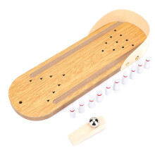 Tabletop Mini Bowling Game Set Wooden Mini Bowling Set For Office Desk Stress Relief Gadgets With Premium Material And Easy To Play Design Perfect For