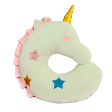 Kids Neck Pillow With Eye Mask, Unicorn Memory Foam Travel Pillow Ergonomic Design Headrest For Airplane Car Seat Toddler Sleeping Essentials Gift For