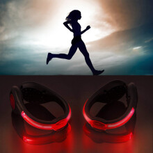 Night Running Gear, LED Shoe Light Accessories with Reflective Safety Shoe Clips, Water Resistant Running Clips for Running, Jogging, Walking,