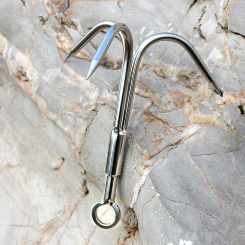 Climbing Essential: Grappling Hook, Solid Stainless Steel Grapnel Hook, Designed For Adventure And Utility 2