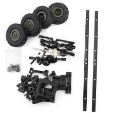 DIY Kit For Military RC Truck, Upgrade Trailer Part Set With Oil Tank Chassis Unassembled Durable Craftsmanship, High Strength Wear Resistant RC Car A