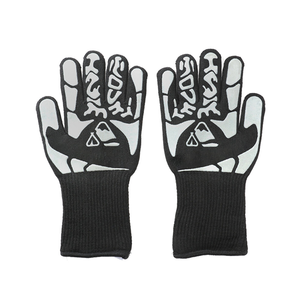 Protective Gloves, Heat Resistant Gloves with Extra-long Cuff for Forearm Protection, High-quality Material for Grill, Smoker, Oven, Fireplace, and Ki