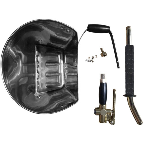 Pulverizador de estuque com reservatório resistente à ferrugem, funciona com compressor de ar, ferramenta fácil de usar para decoração e 2
